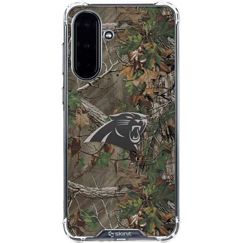 NFL Carolina Panthers Realtree Xtra Green Camo Galaxy A36 5G Clear Case