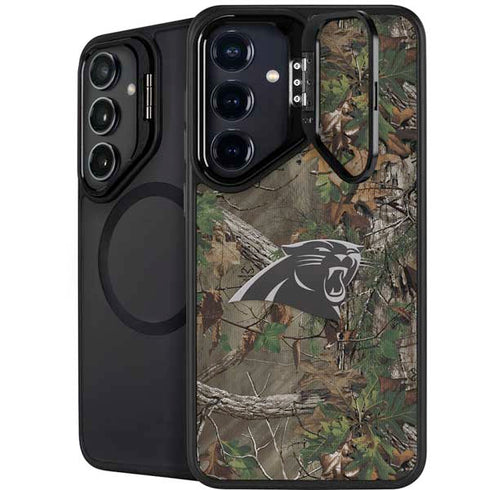 NFL Carolina Panthers Realtree Xtra Green Camo Galaxy S24 Kickstand Case