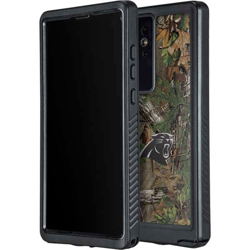NFL Carolina Panthers Realtree Xtra Green Camo Galaxy S24 Ultra Waterproof Case