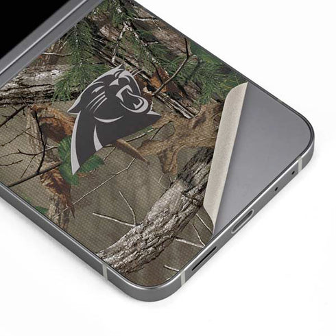 NFL Carolina Panthers Realtree Xtra Green Camo Galaxy Z Flip6 Skin