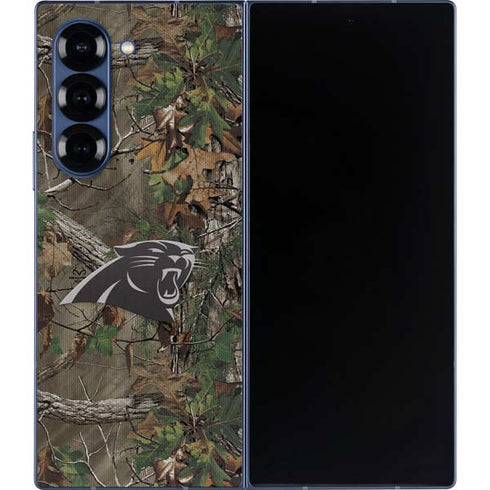 NFL Carolina Panthers Realtree Xtra Green Camo Galaxy Z Fold6 Skin