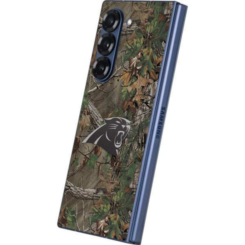 NFL Carolina Panthers Realtree Xtra Green Camo Galaxy Z Fold6 Skin