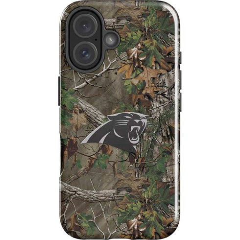 NFL Carolina Panthers Realtree Xtra Green Camo iPhone 16 Plus Impact Case