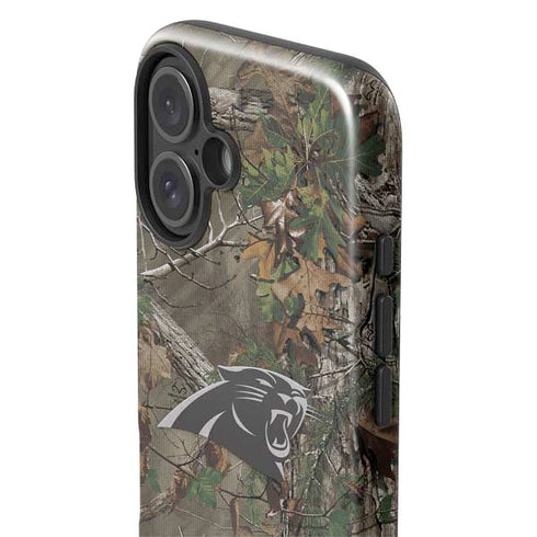 NFL Carolina Panthers Realtree Xtra Green Camo iPhone 16 Plus Impact Case