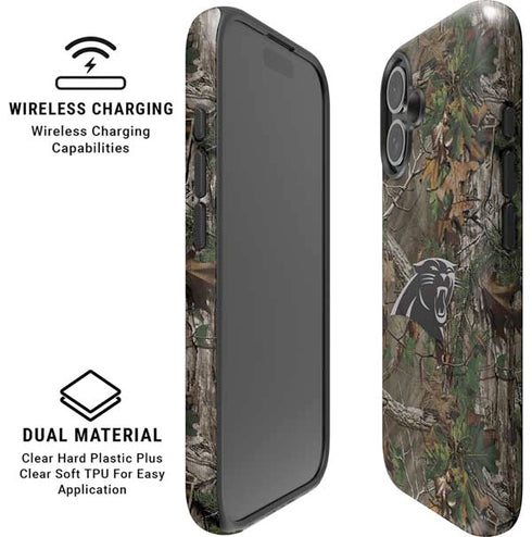 NFL Carolina Panthers Realtree Xtra Green Camo iPhone 16 Plus Magsafe Impact Case