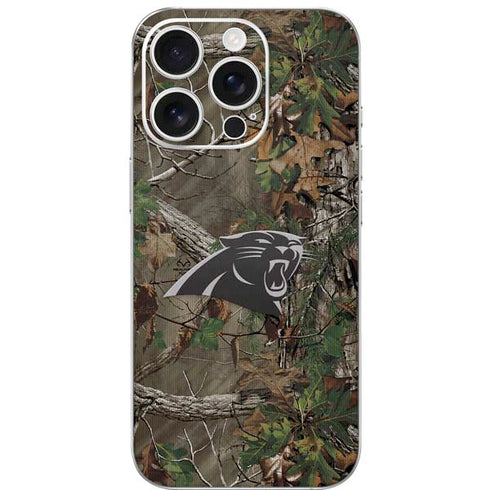 NFL Carolina Panthers Realtree Xtra Green Camo iPhone 16 Pro Skin
