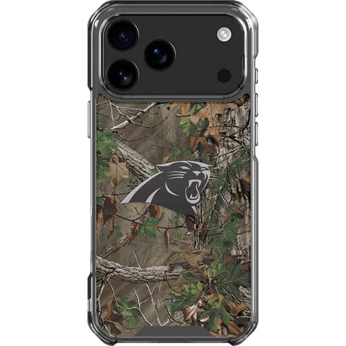 NFL Carolina Panthers Realtree Xtra Green Camo iPhone 18 Pro Max Clear Case
