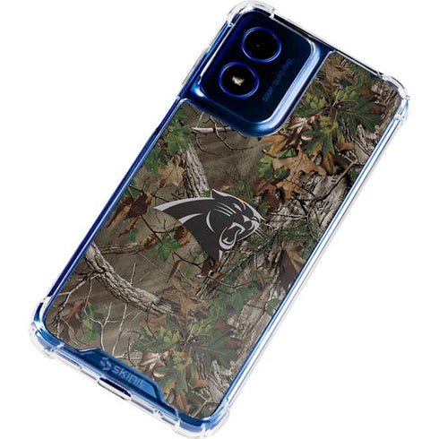 NFL Carolina Panthers Realtree Xtra Green Camo Moto G 5G (2024) Clear Case