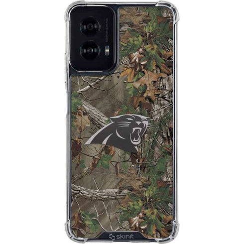 NFL Carolina Panthers Realtree Xtra Green Camo Moto G Power 5G (2024) Clear Case