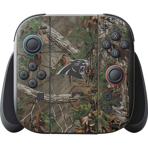 NFL Carolina Panthers Realtree Xtra Green Camo Nintendo Switch 2 (2025) with Joy-Con Skin