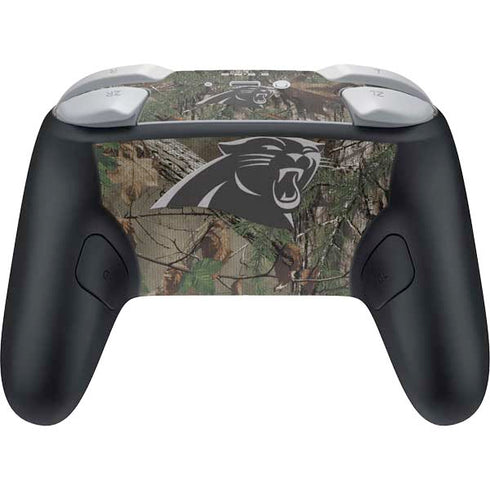 NFL Carolina Panthers Realtree Xtra Green Camo Nintendo Switch 2 (2025) Pro Controller Skin