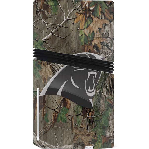 NFL Carolina Panthers Realtree Xtra Green Camo PS5 Pro Disk Console Skin