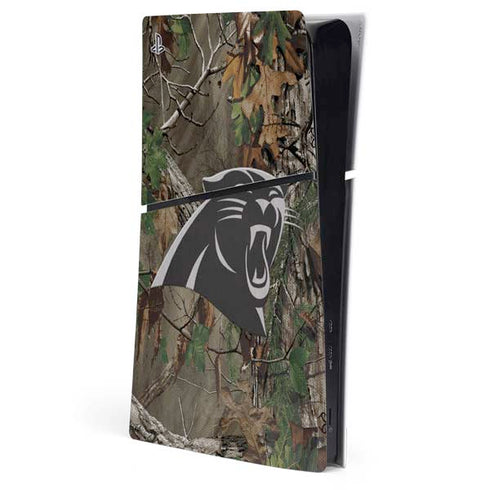 NFL Carolina Panthers Realtree Xtra Green Camo PS5 Slim Digital Edition Console Skin