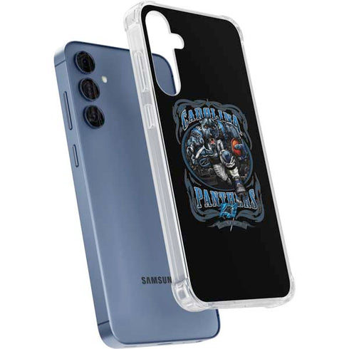 Liquid Blue NFL Carolina Panthers Running Back Galaxy A35 5G Clear Case