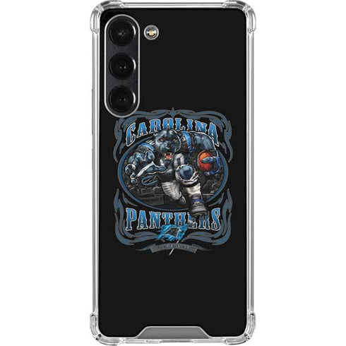 Liquid Blue NFL Carolina Panthers Running Back Galaxy S24 FE Clear Case
