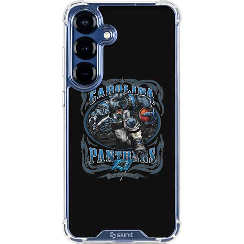 Liquid Blue NFL Carolina Panthers Running Back Galaxy S25 Plus Clear Case