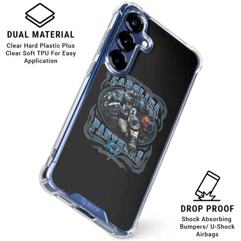 Liquid Blue NFL Carolina Panthers Running Back Galaxy S25 Plus Clear Case