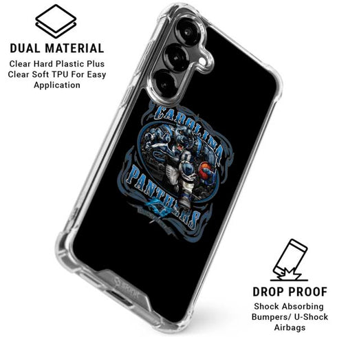 Liquid Blue NFL Carolina Panthers Running Back Galaxy S26 Plus Clear Case