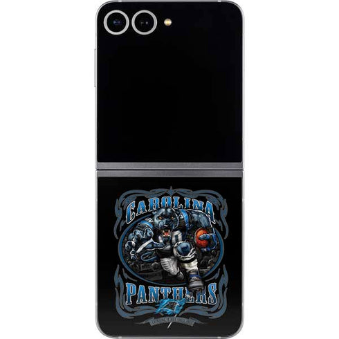 Liquid Blue NFL Carolina Panthers Running Back Galaxy Z Flip6 Skin