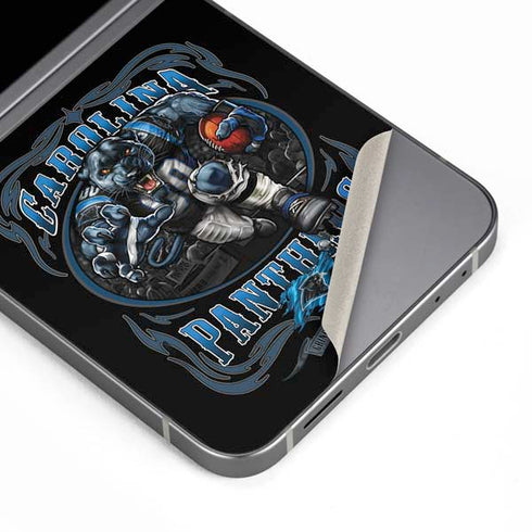 Liquid Blue NFL Carolina Panthers Running Back Galaxy Z Flip6 Skin