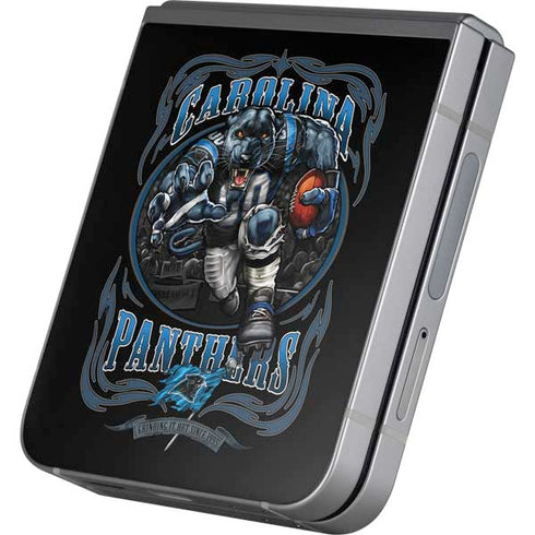 Liquid Blue NFL Carolina Panthers Running Back Galaxy Z Flip6 Skin