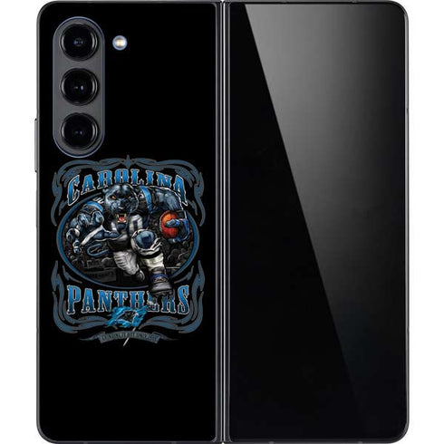 Liquid Blue NFL Carolina Panthers Running Back Galaxy Z Fold5 5G Skin