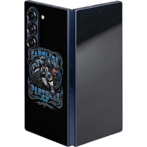 Liquid Blue NFL Carolina Panthers Running Back Galaxy Z Fold6 Skin