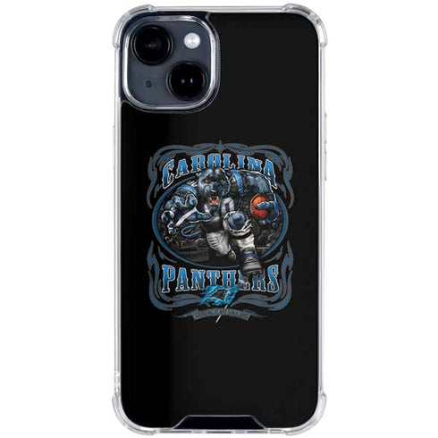Liquid Blue NFL Carolina Panthers Running Back iPhone 15 Clear Case