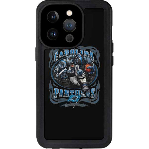 Liquid Blue NFL Carolina Panthers Running Back iPhone 15 Pro Waterproof Case