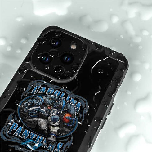 Liquid Blue NFL Carolina Panthers Running Back iPhone 15 Pro Waterproof Case