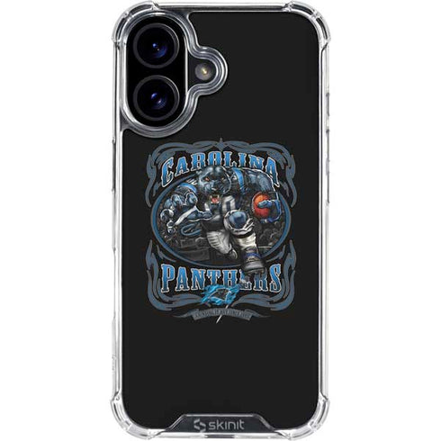 Liquid Blue NFL Carolina Panthers Running Back iPhone 16 Clear Case