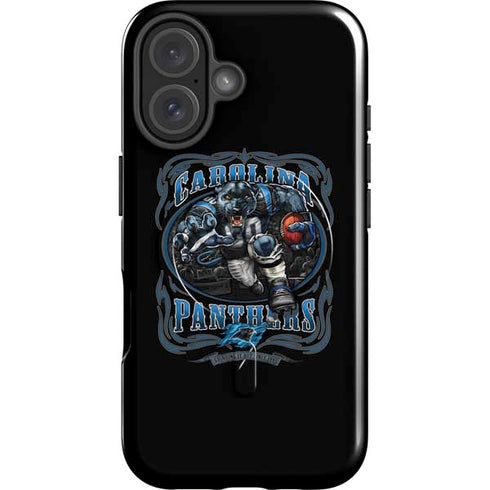 Liquid Blue NFL Carolina Panthers Running Back iPhone 16 Magsafe Impact Case