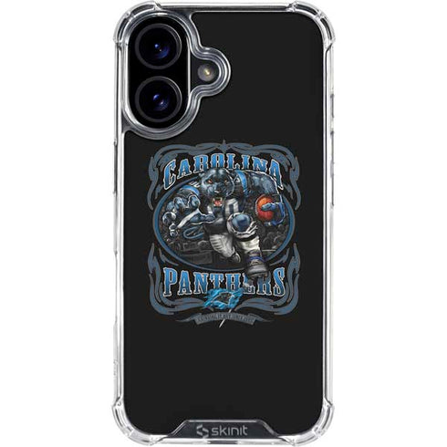 Liquid Blue NFL Carolina Panthers Running Back iPhone 16 Plus Clear Case