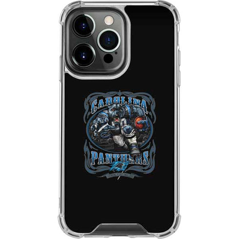 Liquid Blue NFL Carolina Panthers Running Back iPhone 16 Pro Clear Case