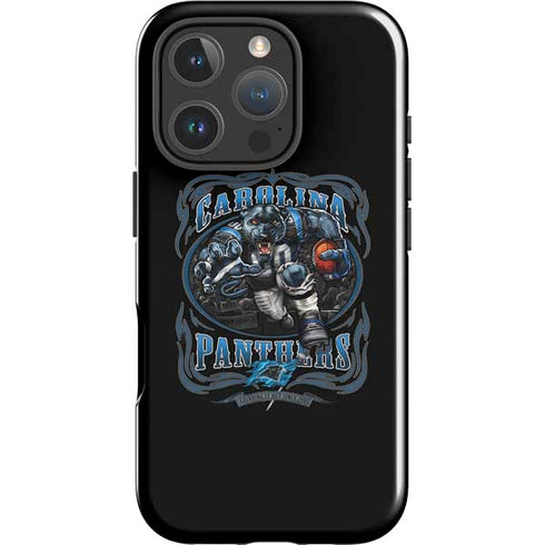Liquid Blue NFL Carolina Panthers Running Back iPhone 16 Pro Impact Case