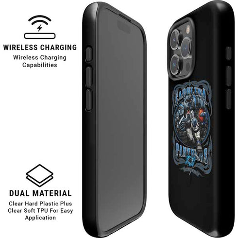 Liquid Blue NFL Carolina Panthers Running Back iPhone 16 Pro Max Magsafe Impact Case