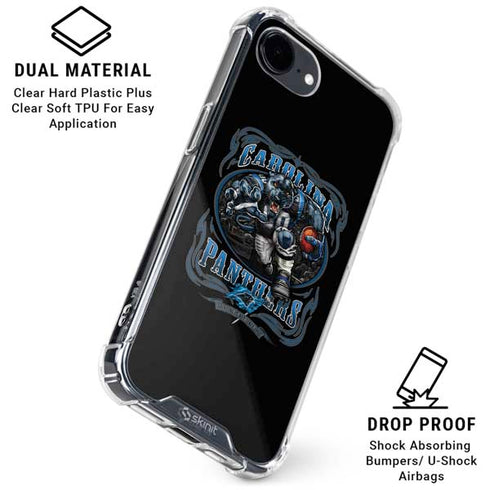 Liquid Blue NFL Carolina Panthers Running Back iPhone 16e Clear Case