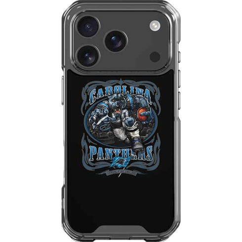 Liquid Blue NFL Carolina Panthers Running Back iPhone 18 Pro Clear Case