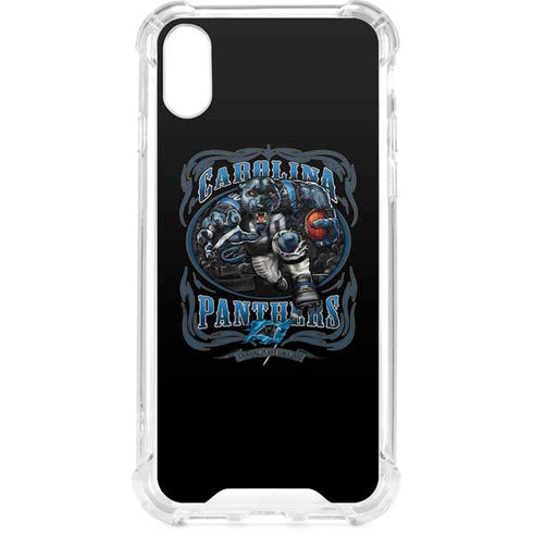 Liquid Blue NFL Carolina Panthers Running Back iPhone XS Clear Case