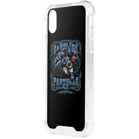 Liquid Blue NFL Carolina Panthers Running Back iPhone XS Clear Case