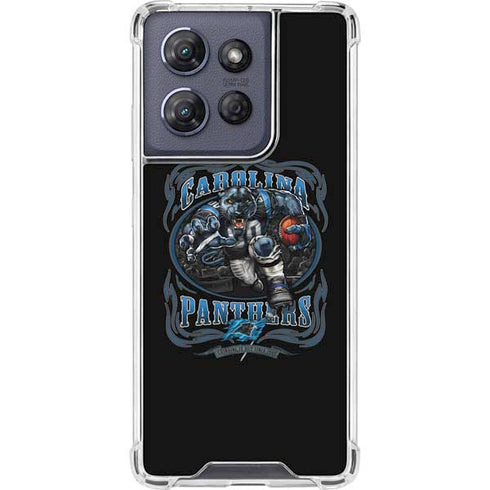 Liquid Blue NFL Carolina Panthers Running Back Moto G 5G (2025) Clear Case