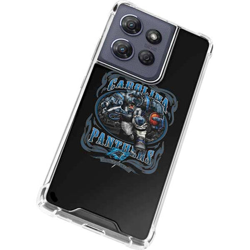 Liquid Blue NFL Carolina Panthers Running Back Moto G 5G (2025) Clear Case