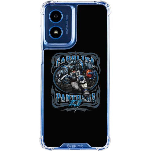 Liquid Blue NFL Carolina Panthers Running Back Moto G 5G (2024) Clear Case