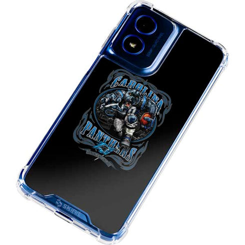 Liquid Blue NFL Carolina Panthers Running Back Moto G 5G (2024) Clear Case