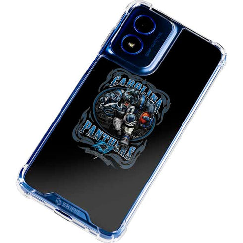 Liquid Blue NFL Carolina Panthers Running Back Moto G Play 4G (2024) Clear Case