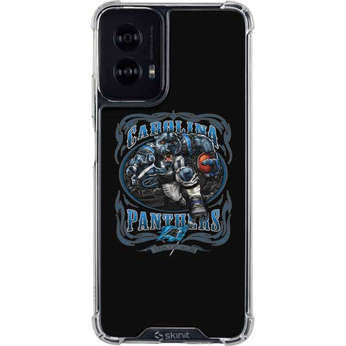 Liquid Blue NFL Carolina Panthers Running Back Moto G Power 5G (2024) Clear Case