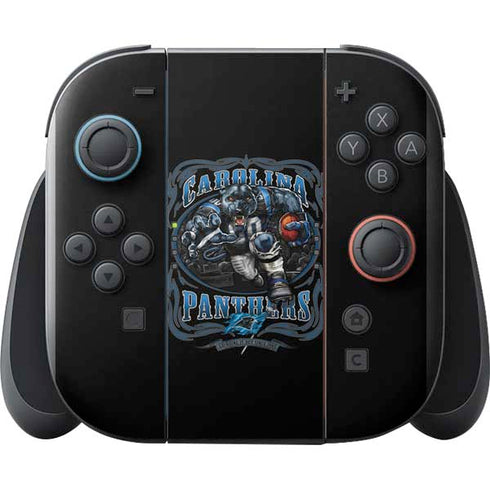 Liquid Blue NFL Carolina Panthers Running Back Nintendo Switch 2 (2025) with Joy-Con Skin
