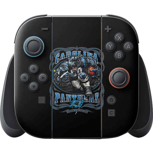 Liquid Blue NFL Carolina Panthers Running Back Nintendo Switch 2 (2025) Joy-Con Controller Skin