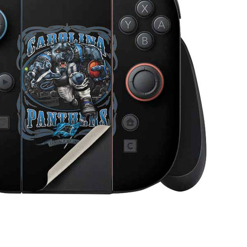 Liquid Blue NFL Carolina Panthers Running Back Nintendo Switch 2 (2025) Joy-Con Controller Skin