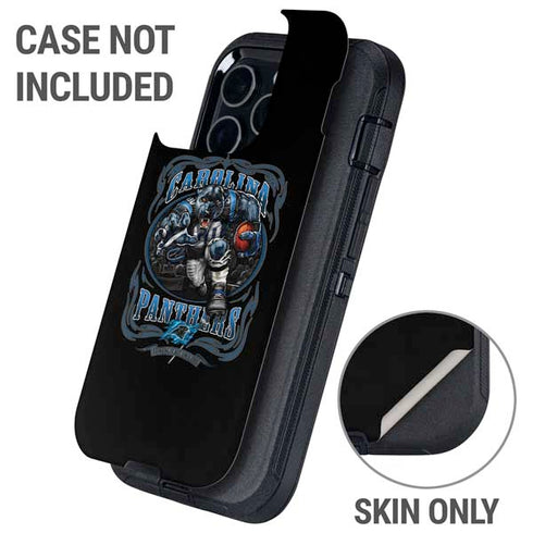 Liquid Blue NFL Carolina Panthers Running Back Otterbox Defender iPhone Skin